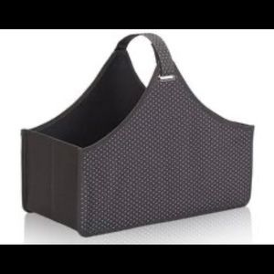 Thirty one Catch-All bin City charcoal Swiss dot